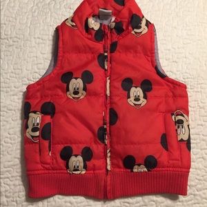 Disney Mickey red puff vest